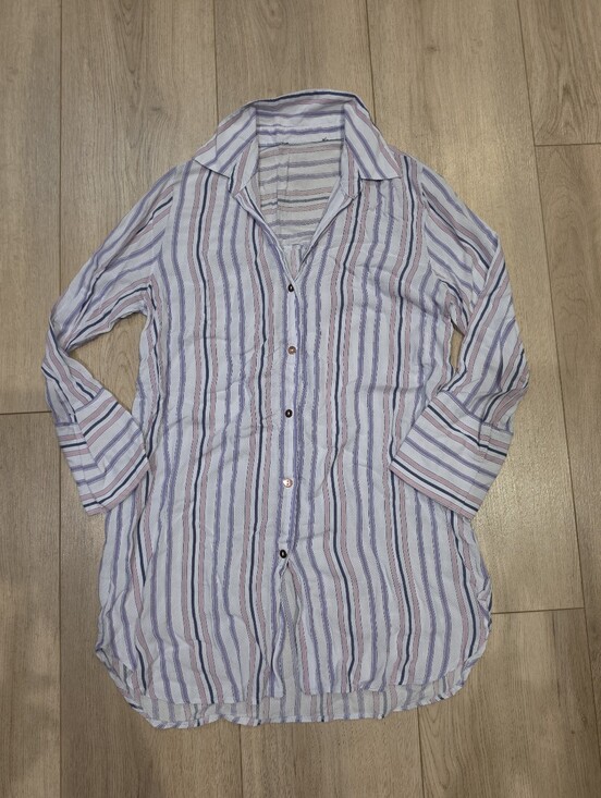 American Rag Tops - American Rag Cie Pastel Striped Button Down Tunic Shirt Or PJ Women’s XS